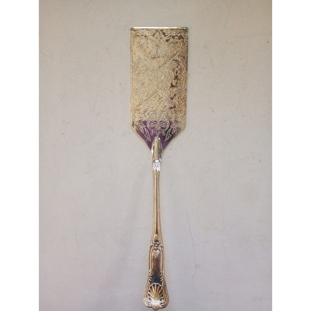 Sheffield Kings Pattern Silver Plate Lasagna Cake Server 11-5/8x 2-1/2 Vintage